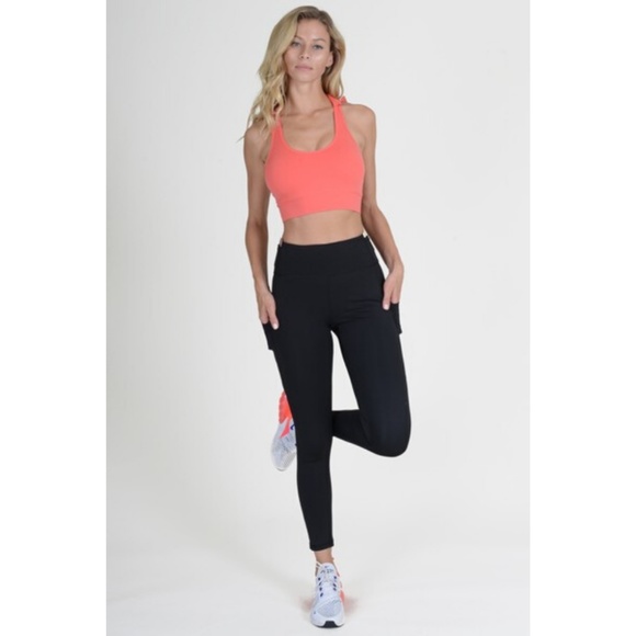 Women's High Waist Tech Pocket Workout Leggings BK - Picture 2 of 7